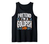 Goldfish Costume Lazy Halloween Fun Pretend I'm A Goldfish Tank Top