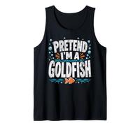 Goldfish Costume Lazy Halloween Fun Pretend I'm A Goldfish Tank Top