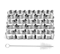 Goldfish Cracker Cutter, 25 Cavity Goldfish Cutter for Crackers Stainless Steel Fish Shaped Tiny Treats Baking Mold Non-Stick Dough for DIY Baking Making Crackers