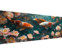 Goldfish Diamond Art Kits for Adults, 5D DIY Full Drill Diamond Painting Flowers Kits for Beginners, Gem Crafts Embroidery Pictures for Wall Home Decoration, Mothers Day Gifts for Mum, 30x60cm Y1-344