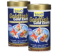 Goldfish Gold Exotic Fish Food, Complete Premium Fish Food for All goldfish, 250 ml (pack of 2)
