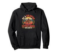 Goldfish Happiest Animal On Earth Retro Pullover Hoodie