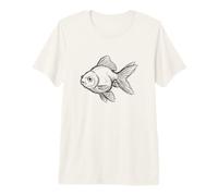 Goldfish Minimalist Hand Drawn Sketch Art Premium T-Shirt