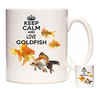 GOLDFISH MUG, Keep Calm and Love Goldfish. The perfect mug for anyone who keeps Goldfish. Matching Coaster Available, Can Be Personalised.