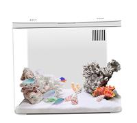 Goldfish Tank,Fish Tank 1.3 Gallon Small Aquarium Starter Kit with 3 Layer Filter & LED Light, Desktop Fish Tank with Self Cleaning System Home Decor for Betta Fish, Shrimp, Goldfish