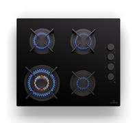 Goldflame 60cm Gas hob 4 burners Black