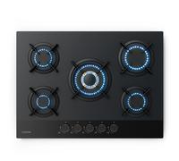 Goldflame Nano gas hob | 5 brass burners | 8 kW | Nano coating | LPG/natural gas