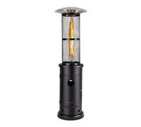 Goldflame Patio Heater Gas Heater 11.2 kW Tempered Glass Mobile Stainless Steel