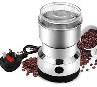 GoldFruit 300W Electric Coffee Grinder, Seed, Bean, Nuts, Fine Spice Grinders, Silver, 220-240V