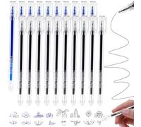 Goldge 20 Erasable Pens Fine 0.5mm Tip - 10 Black & 10 Blue Ink, Reusable Gel Pens for School, Office & Home, Smooth Writing Pens for Students, Exams, Note-Taking, Planning & Creativity