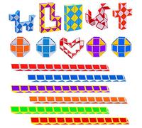 GOLDGE Party Bag Fillers Toys for Kids, 12 PCS 24 Blocks Magic Snake Cube