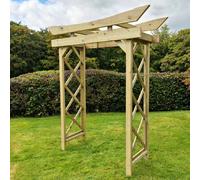 goldhawk small wooden garden arch in natural