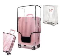 goldhik 3PCS Clear PVC Luggage Cover Protectors Thicken Transparent Waterproof Suitcase for Travel Airplane 20"+24"+30", Transparent, Clear