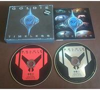 GOLDIE - GOLDIE. TIMELESS. ORIGINAL 1995 ISSUE 12 TRACK DOUBLE CD ALBUM IN OLD STYLE FAT BOX CASE WITH BOOKLET. METALHEADS / FFRR 828 614-2.