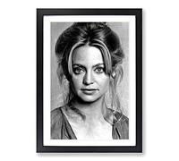 Goldie Hawn (1) Framed Print | A2 Oak Framed Wall Art | Ready to Hang | Modern Nature Picture | Living Room Bedroom Lounge Office