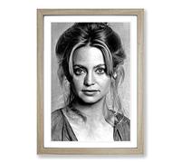 Goldie Hawn (1) Framed Print | A2 Oak Framed Wall Art | Ready to Hang | Modern Nature Picture | Living Room Bedroom Lounge Office