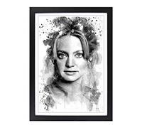 Goldie Hawn (1) V3 Framed Print | A2 Black Framed Wall Art | Ready to Hang | Modern Nature Picture | Living Room Bedroom Lounge Office