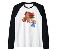 Goldilocks and The Three Bears Costume for Women, Men, Kids Raglan Baseball Tee