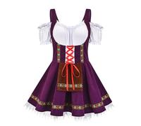 Goldilocks Costume for Women Octoberfest Black Renaissance Dress Black Strapless Dress Women Purple Long Sleeve Wrap Midi Purple 4XL