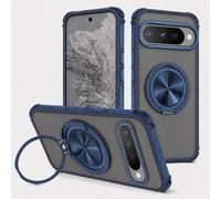 GOLDJU for Google Pixel 11/11 Pro Case Translucent Matte Back with Stand | 【Fit for Pixelsnap】Cover with Ring Holder Mil-Grade Drop Tested,Shockproof Phone Case for Pixel 11- Blue/Translucent