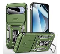 GOLDJU for Google Pixel 11/Pixel 11 Pro Phone Case Green | Camera Cover & Rotatable Kickstand,Anti-Scratch Shockproof Heavy-Duty Phone Cover Rugged Case for Pixel 11 6.3”-Green