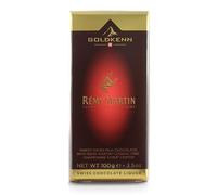 Goldkenn Swiss Milk Chocolate Bar with Rémy Martin Cognac, 100 g | A fine Champagne Cognac liqueur infused confection, an elegant spirit-filled gift for adults, connoisseurs & spirit lovers