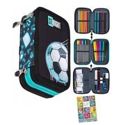 Goldkids - Pencil Case 3 Compartments - Pencil Case for Girls and Boys - Pencil Case 3 Compartments Pencil Case Filled Pencil Case School Pencil Case and Homework Book, Ball, 3-fähig, Pencil case