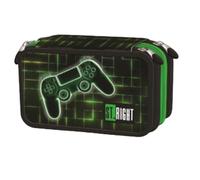 Goldkids - Pencil Case 3 Compartments - Pencil Case for Girls and Boys - Pencil Case 3 Compartments Pencil Case 46 Pieces Filled Pencil Case School Pencil Case Gamepad Motif, black, 3-fähig, Pencil