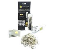 GoldleafKing Edible Silver Leaf Flakes Genuine 99.99% Purity - 120mg Bottle | Multi Purpose Food, Cake, Artworks | Perfect use with edible glitter edible gold leaf