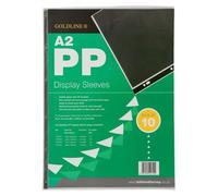 Goldline Display Sleeves Polypropylene Reinforced 150 Micron 6 Hole A2 Clear Ref PDSA2Z [Pack 10]