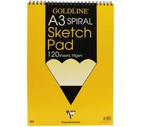 Goldline SPIRAL BOUND Sketch Pad - 95gsm - 120 Sheets - A3