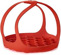 Goldlion Silicone Sling Lifter Accessories Compatible with Instant Pot 6 Qt and 8 Qt, Ninja Foodi 5 Qt / 6.5 Qt / 8 Qt and Other Brand Pressure Cookers, Red