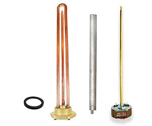 GOLDMAN SERVICE 1¼ Inch Threaded Monoblock Electric Thermo Resistor Kit - Thermostat - Magnesium Anode - Gasket - Replacement for Water Heater, Solar Accumulator, Boiler (2000W)