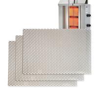 GOLDMAN SERVICE | Set of 3 Burners Kebab Rotisserie Gyros 230 x 150 mm. High Temperature Resistant Combustion Grate. Compatible POTIS - GD3, GD4, GD5