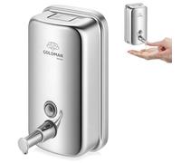 GOLDMAN SERVICE | Wall Mounted Bathroom Soap Dispenser - 1000 ml | 304 Stainless Steel | Refillable, Non-Drip Push Button | Commercial & Home Use