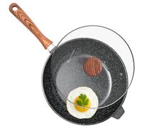 Goldmann Deep Cast Aluminium Frying Pan 28 cm - Ceramic Non-Stick Coating, Suitable for Induction Cookers, Aroma Lid, Soft Touch Handle, PFOA-Free (28 x 7 cm)