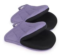 Goldmeet 1 Pair Short Oven Mitts, Heat Resistant Silicone Kitchen Mini Oven Mitts for 500 Degrees, Non-Slip Grip Surfaces and Hanging Loop Gloves, Baking Grilling Barbecue Microwave Machine Washable