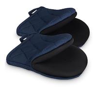Goldmeet 1 Pair Short Oven Mitts, Heat Resistant Silicone Kitchen Mini Oven Mitts for 500 Degrees, Non-Slip Grip Surfaces and Hanging Loop Gloves, Baking Grilling Barbecue Microwave Machine Washable