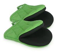 Goldmeet Mini Oven Mitts 2-Pack, 7"x5.5", 500°F Silicone Grip, Dark Green