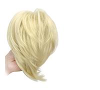 ,GoldNatural Look Hair Pieces & Extensions, Messy Bun Scrunchies, Short Straight Chignon Ponytail - Tousled Updo with Claw Clip,Human Hair Clip-In Ponytail Extensions