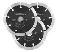 GoldOars Diamond Cutting Disc 125 mm Pack of 3 Ultra Thin Cutting Discs for Angle Grinder Suitable for Tiles Concrete Brick Marble and Granite Compatible with Bosch Makita DeWalt