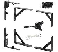 GoldOrcle Corner Brace Bracket Anti Sag Gate Frame Hardware Kit for Wooden Fence with Latch