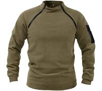 GOLDP Tactical Combat Fleece Pullover Jacket Men Military Athletic Sport Jumper Tops Army Windproof Sweaters (XL,Military green)