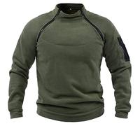 GOLDP Tactical Combat Fleece Pullover Jacket Men Military Athletic Sport Jumper Tops Army Windproof Sweaters (XS,green)