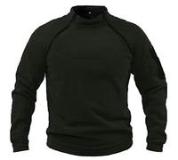 GOLDP Tactical Combat Fleece Pullover Jacket Men Military Athletic Sport Jumper Tops Army Windproof Sweaters (L,Dark brown)