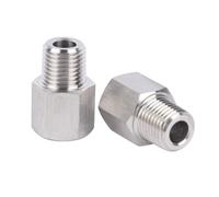 Goldpea Stainless Steel 304 1/2" G Female x 1/2" NPT Male Adapter Pipe Fitting 2pcs…