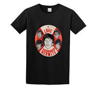 GOLDROAST Herman's Hermits I Love Unisex 100% Cotton Short-Sleeve T-Shirts Black M