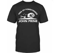 GOLDROAST Tree of Forgiveness John Prine T Shirt Black Funny Gift for Men Women Vintage Unisex 100% Cotton Short-Sleeve T-Shirts Black L