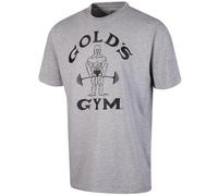 Gold's Gym GGCJTS150 Mens Workout Training Tee Muscle Joe Short Sleeve Sports T-Shirt, Light Grey Marl/Black, 2X-Large