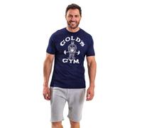 Gold's Gym GGCJTS150 Mens Workout Training Tee Muscle Joe Short Sleeve Sports T-Shirt, Navy/White, 2X-Large
